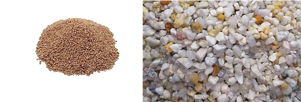 cát mangan và sỏi thạch anh khác nhau như thế nào