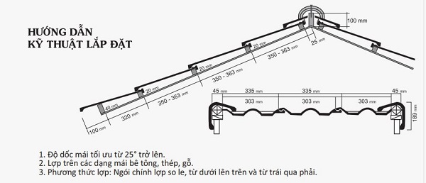 cách lợp mái ngói đỏ